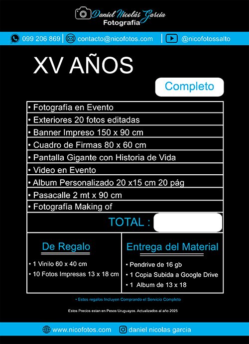 precios de 15 años servicio completo precios de 15 años servicio completo